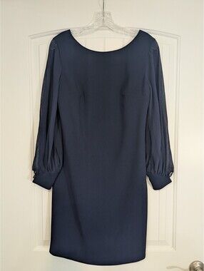 Trina Turk Zip Back Navy Shift Dress Size 4